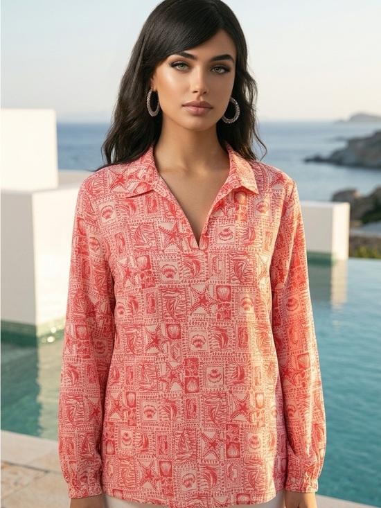Lilly Pulitzer Other - Lilly Pulitzer Jae Tunic top blouse seaside harbor mizner red women’s size XL
